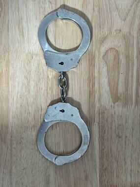Vintage Real Handcuffs Jay-Pee Made In Spain No Keys  Stainless Steel Handcuffs